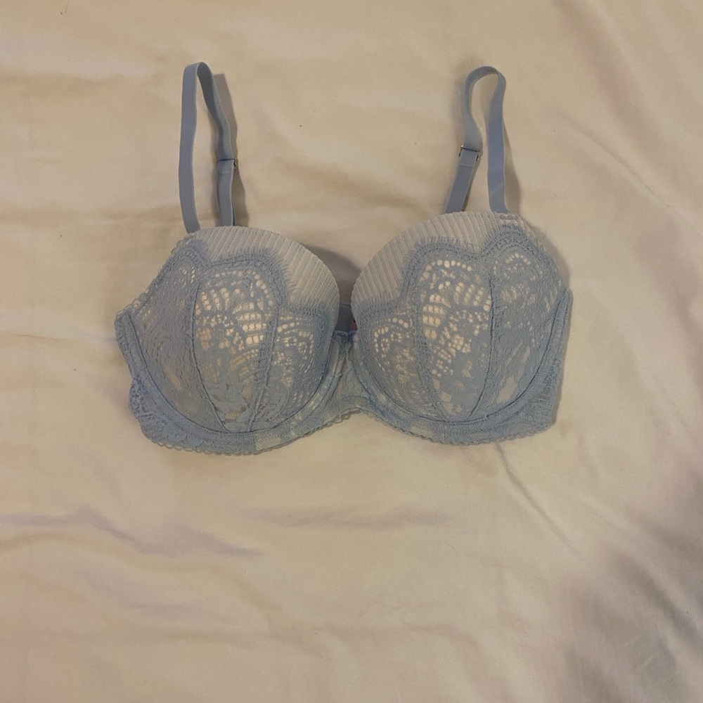 Victoria’s Secret Dream Angel Demi Bra in Light Blue Lace